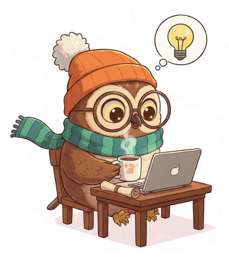 부엉이 캐릭터 이미지